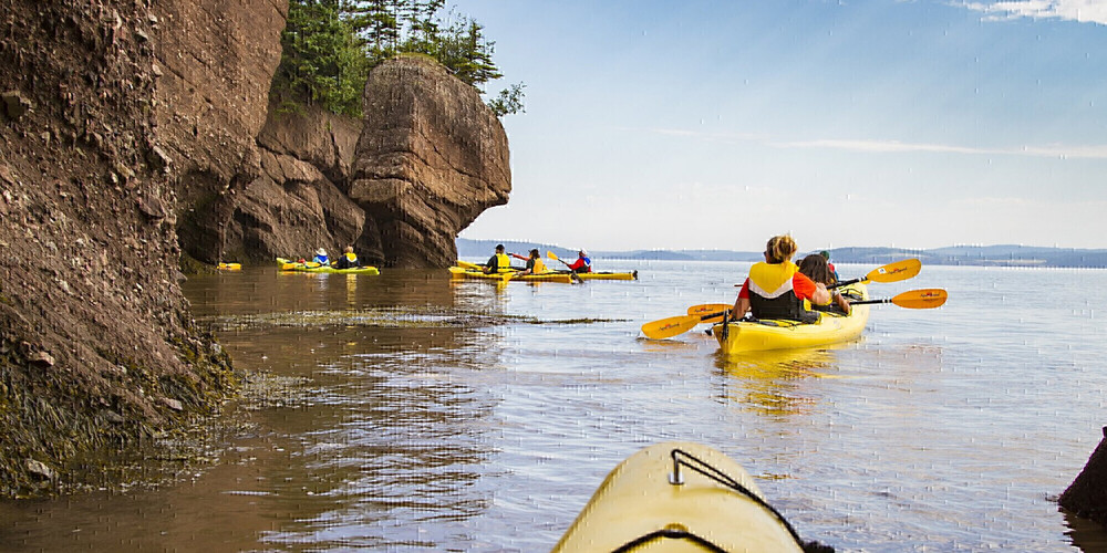 Hopewell Rocks, Río de Chocolate, la Bahía de Fundy, New Brunswick